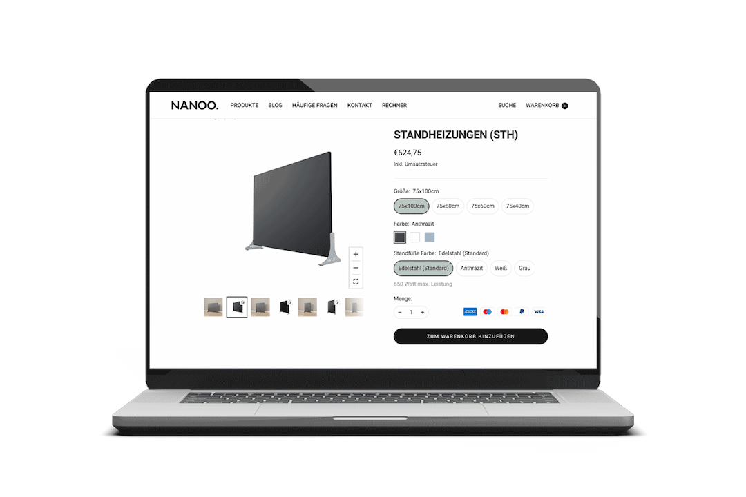 3D Modelle im Online Shop über Modell Viewer